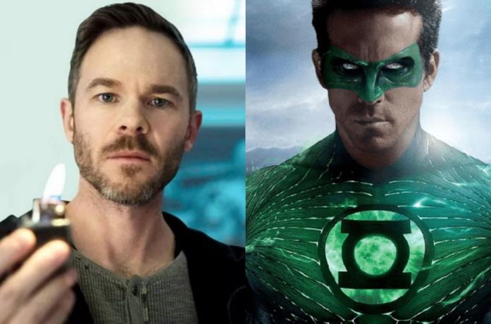 Fiaccola, parodia di Lanterna Verde Primo piano di Shawn Ashmore e di Ryan Reynolds