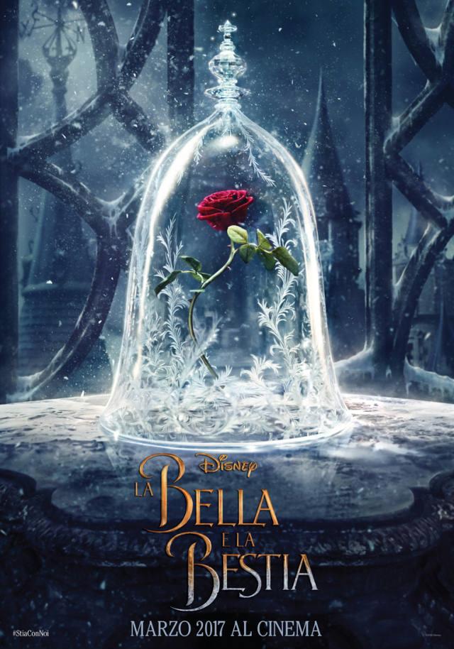 La rosa Incantata nel primo poster di La Bella e La Bestia Il primo poster italiano del live-action Disney la Bella e la Bestia