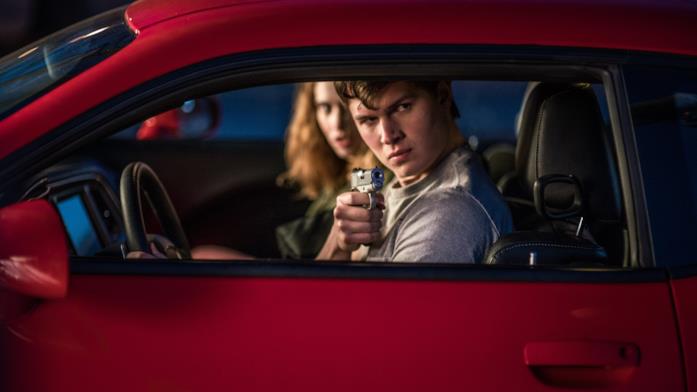 Baby e Debora in una scena di Baby Driver - Il genio della fuga Una scena tratta da Baby Driver - Il genio della fuga