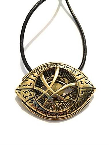 giulyscreations Collana Metallo Nichel Free Doctor Strange Occhio di Agamotto Fluorescente Glow in The Dark Supereroi The Avengers Fantasy Cosplay