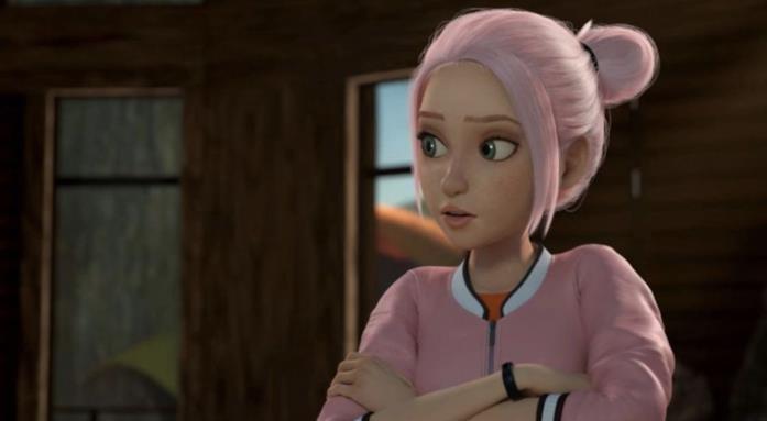 Brooklynn in Jurassic World - Nuove Avventure Una scena di Jurassic World - Nuove Avventure con Brooklynn