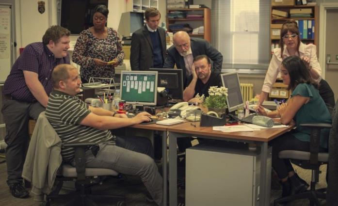 Il cast di After Life Ricky Gervais e il cast di After Life