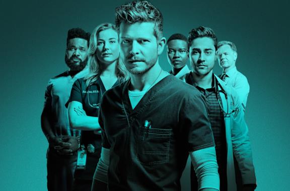 Un'immagine con i protagonisti di The Resident