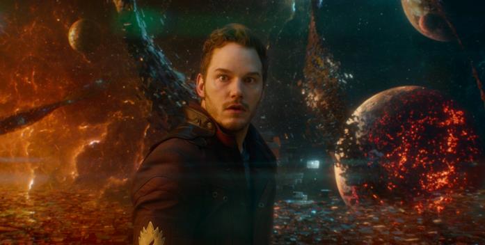 Chris Pratt come Star-Lord in Guardiani della Galassia