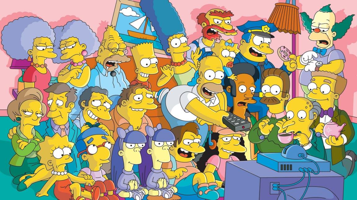 I personaggi de I Simpson davanti alla TV