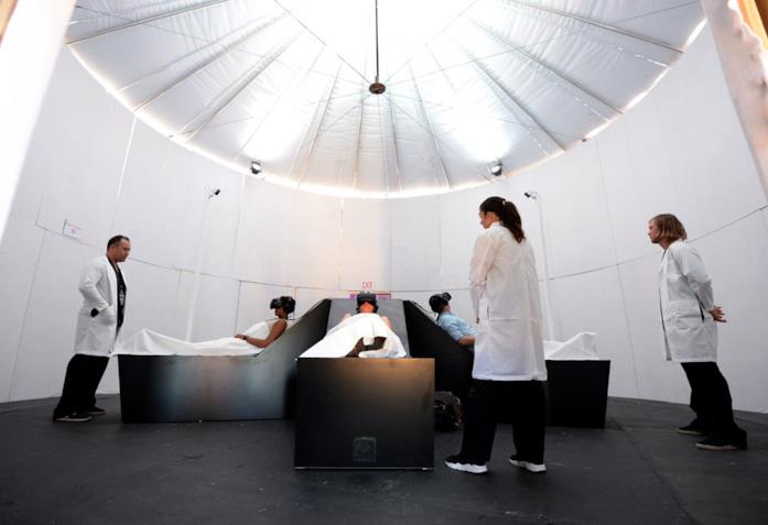 American Horror Story’s Fearless VR Experience, interno L'interno dell'installazione di American Horror Story’s Fearless VR Experience