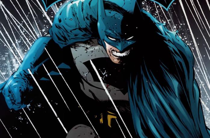 Il costume blu e grigio di Batman nel fumetto