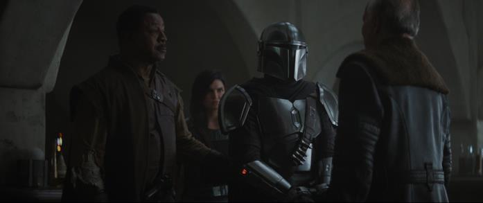 Un'immagine del mandaloriano in The Mandalorian