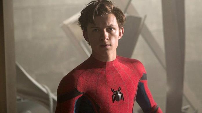 Un primo piano di Tom Holland in Spider-Man: Homecoming
