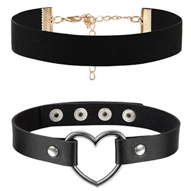 Collana Girocollo Choker Donna Velluto (2 pezzi)