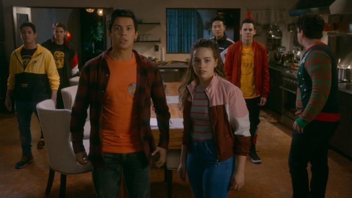 una scena di Cobra Kai 3 Cobra Kai, ragazzi protagonisti