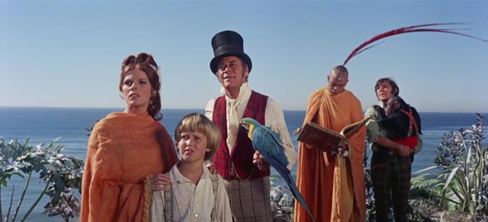 Una scena tratta da Il Favoloso Dottor Dolittle Samantha Eggar, William Dix, Rex Harrison, Geoffrey Holder e Anthony Newley