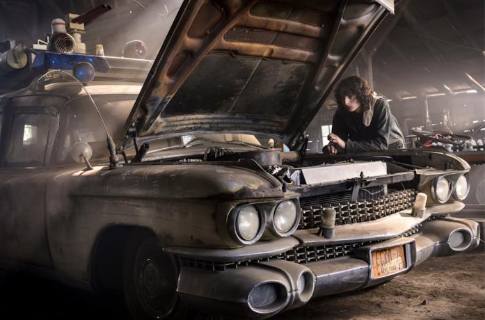 Ghostbusters: Legacy Trevor con la Ecto1