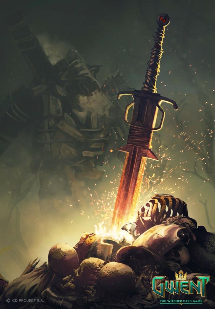 Carta del Gwent con la spada da witcher Spada del Witcher nel Gwent