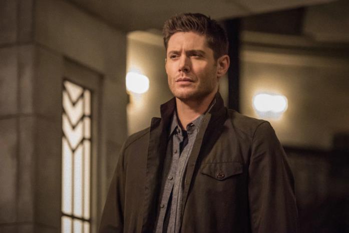 Jensen Ackles in una scena di Supernatural Jensen Ackles è Dean Winchester in Supernatural