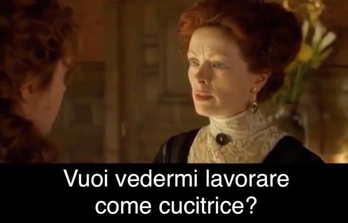 Titanic Vuoi vedermi lavorare come cucitrice, citazione