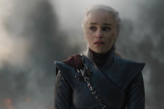 Emilia Clarke non aveva anticipato a Jason Momoa il finale di Game of Thrones Emilia Clarke in Game of Thrones 8x05