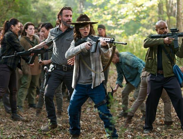 Carl e Rick in The Walking Dead