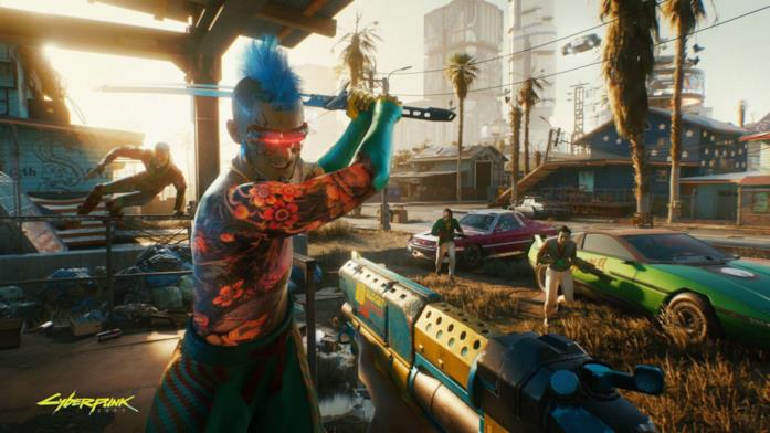 Cyberpunk 2077 sparatorie Cyberpunk armi