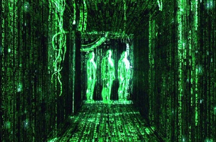Una sequenza tratta da Matrix, film del 1999