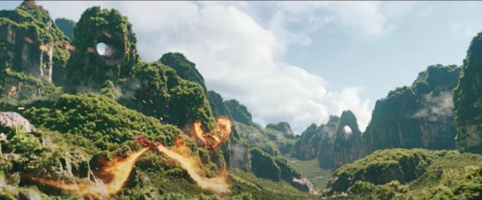 Due fenghuang in Shang-Chi e la leggenda dei Dieci Anelli Un'immagine delle fenghuang in Shang-Chi e la leggenda dei Dieci Anelli