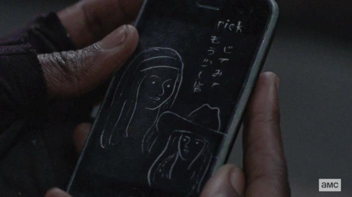 The Walking Dead 10x13: il messaggio sull'iPhone di Rick The Walking Dead 10x13: il messaggio di Rick