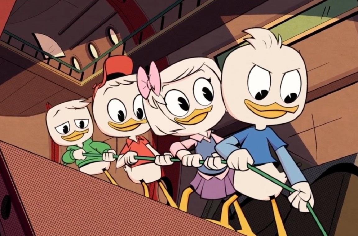 Qui, Quo, Qua e Gaia nel reboot di DuckTales