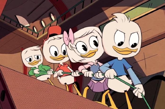 Qui, Quo, Qua e Gaia nel reboot di DuckTales