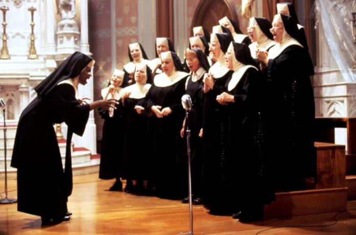 Una scena del film Sister Act