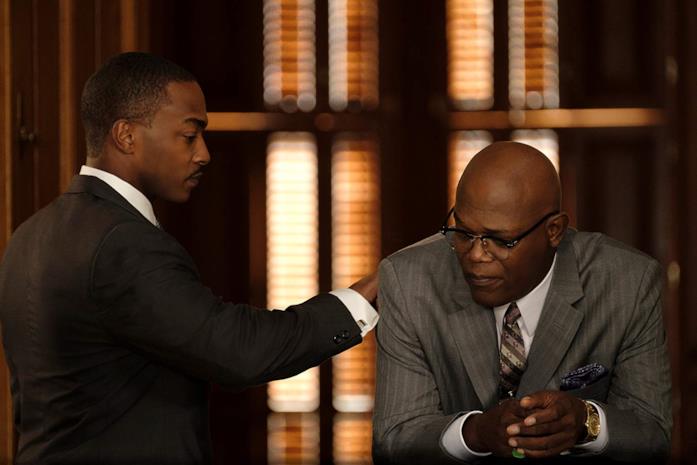 The Banker, il trailer del film con Anthony Mackie e Samuel L. Jackson Anthony Mackie e Samuel L. Jackson in una scena del film The Banker