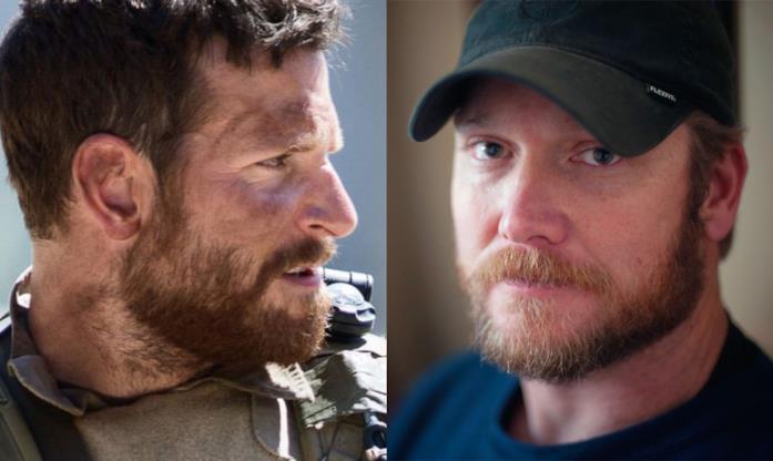 Bradley Cooper in American Sniper e il vero Chris Kyle