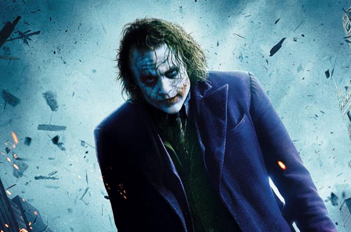 Heath Ledger come Joker ne Il cavaliere oscuro