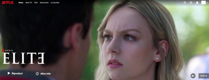 La schermata iniziale di Netflix In testa su Netflix c'è sempre il trailer di una delle novità del momento