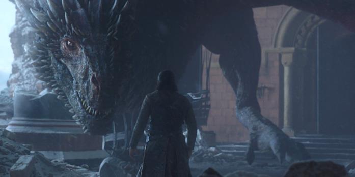 Game of Thrones: cosa significa il gesto di Drogon nel finale della serie? Drogon e Jon Snow in Game of Thrones 8x06