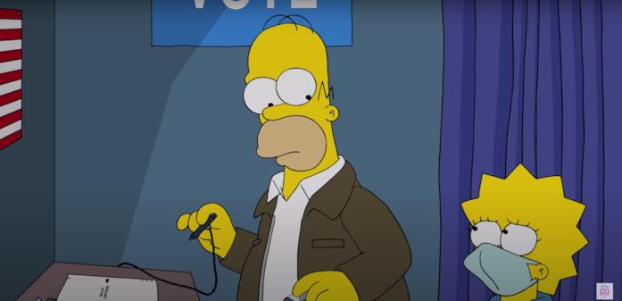 Homer e Lisa nella cabina elettorale
