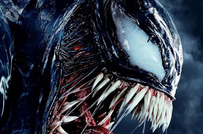 Il volto di Venom in un'immagine promozionale