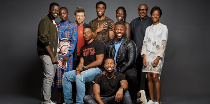Il cast di Black Panther Il cast di Black Panther fuori dal set