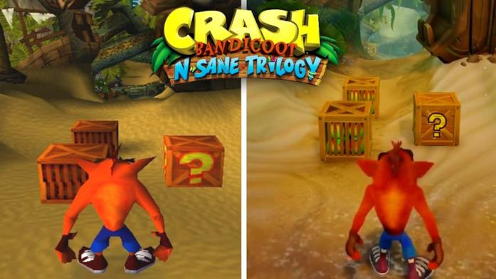 Crash Bandicoot N. Sane Trilogy anticipa l'uscita su PC, Switch e Xbox One Un confronto tra l'originale Crash Bandicoot e la sua grafica in N. Sane Trilogy