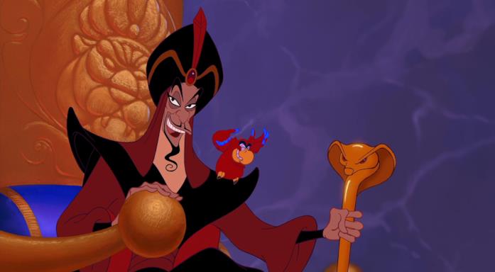 Il villain Disney Jafar Jafar in una scena di Alladin