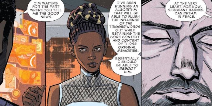 Shuri in Avengers: Infinity War Prelude Shuri spiega come ha deprogrammato Bucky