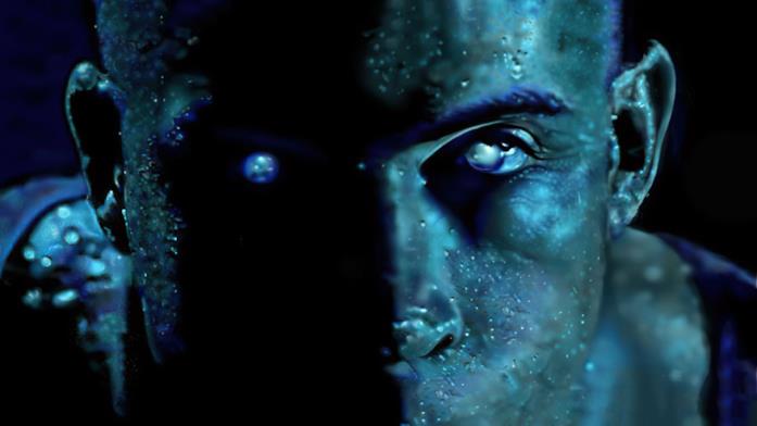 Riddick, personaggio protagonista di Into Pitch Black Una sequenza tratta da Pitch Black, primo film con Riddick