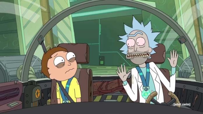 I protagonisti della serie d'animazione Rick e Morty