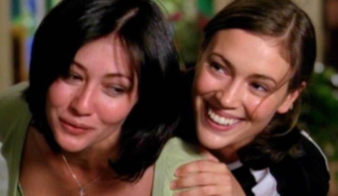 Shannen Doherty e Alyssa Milano, le sorelle Halliwell di Charmed Prue e Phoebe Halliwell di Streghe