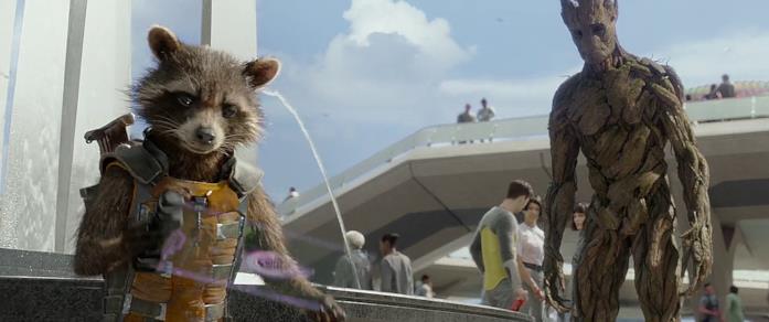 Guardiani della Galassia, la scena cancellata di Rocket e Groot Rocket e Groot su Xandar in Guardiani della Galassia