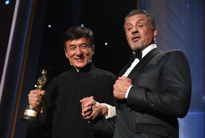 Chan e Stallone alla cerimonia degli Oscar