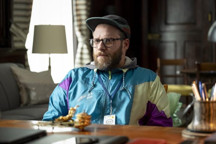 Seth Rogen Seth Rogen siede nello studio di Charlize Theron