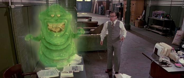 Ghostbusters II Slimer nella sede degli acchiappafantasmi in Ghostbusters 2