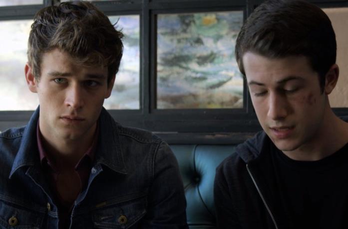 Un'immagine di Justin e Clay in Tredici