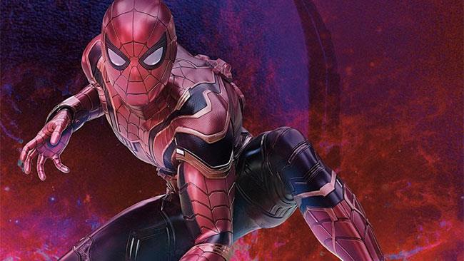 Spider-Man con la sua nuova armatura in Avengers: Infinity War