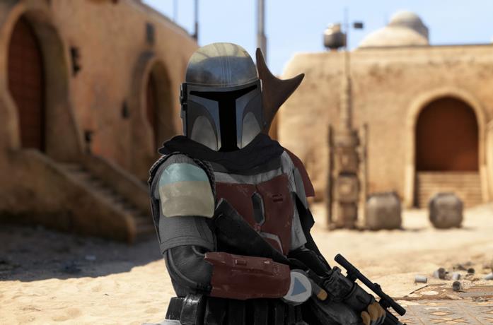 Il mandaloriano protagonista della serie
